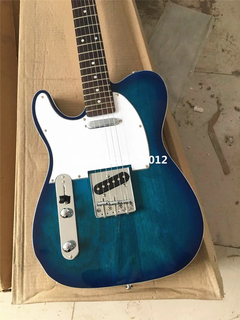 High quality new left hand blue electric guitar free shipping