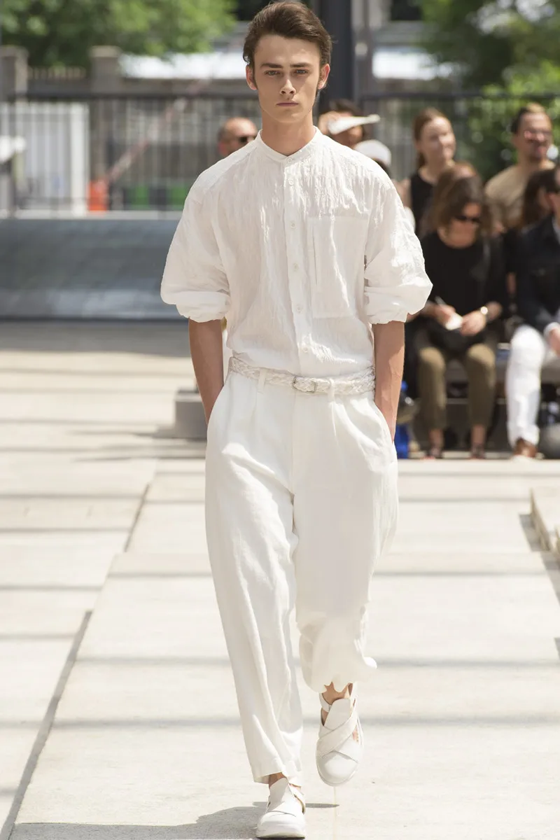 

Loose Men's Rer Suit Spring Autumn ow Sle Wide Leg One-Piece Youthful Vitali Long Pants Straight Hem Regular Thin