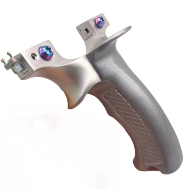 

Slingshot Hunting Package Flat Leather Rubber Band ShootingAluminium Alloy Slingshot Anti-Shaking Slingshot Comfort Grip