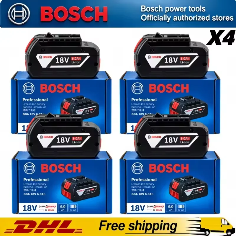 Bosch 18V 5.0Ah 6.0Ah Lithium Battery Replacement for BAT609 BAT618 GBA18V80 Electric Power Tool Battery