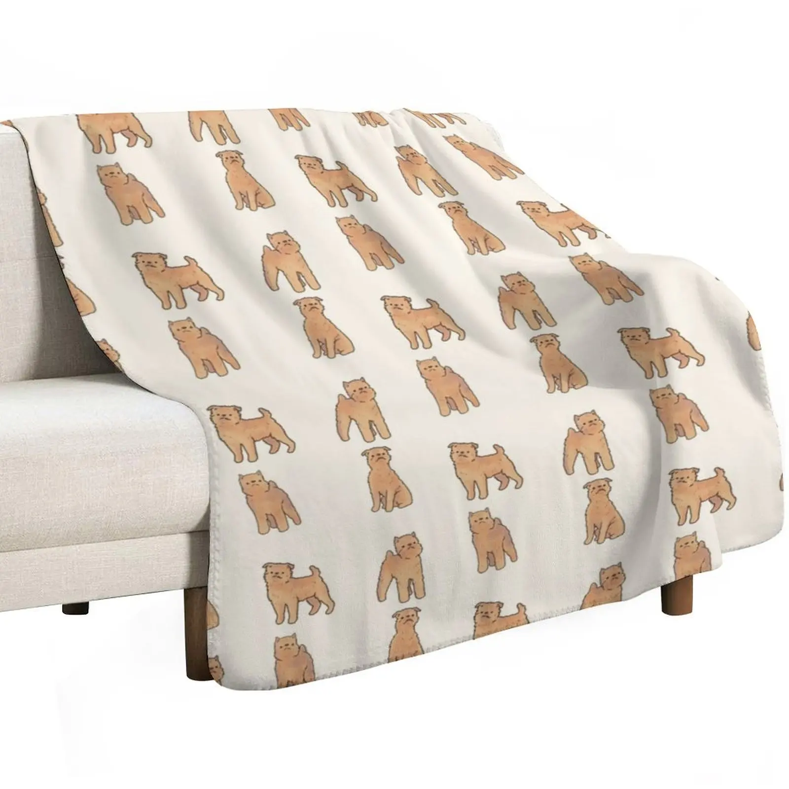 brussels griffon dog pack Throw Blanket Sofa Bed covers Decorative Throw Bed Plush Luxury Designer Blankets