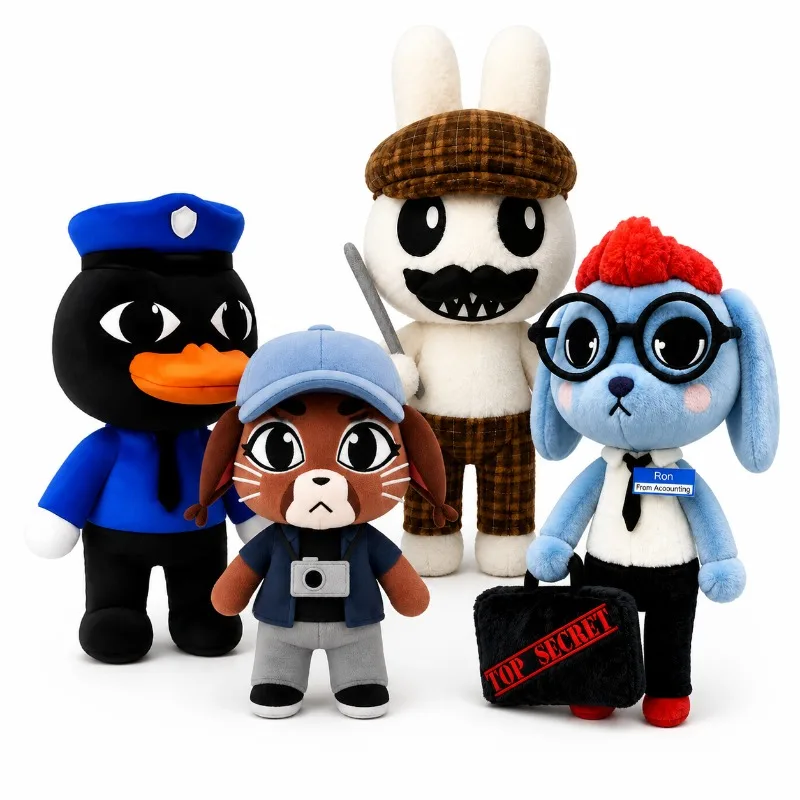 Cute Animal Hospital Plushie Toy Veterinary Doctor Role Play Set Soft Stuffed Doll Collectible Plush Toy Birthday Christmas Gift