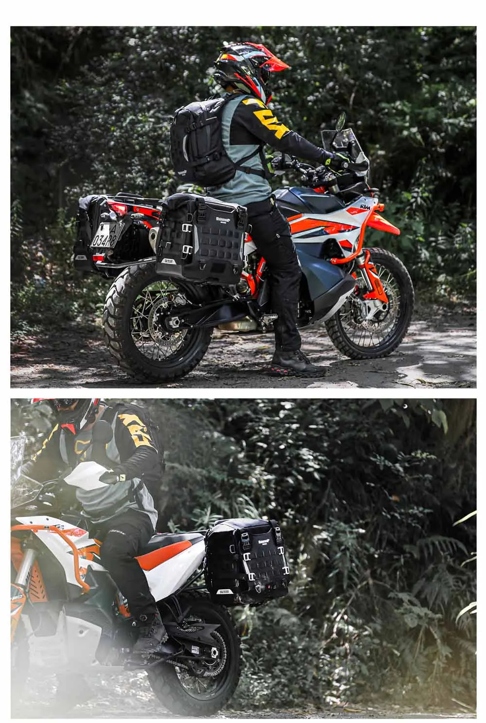 Rhinowalk 35L Wasserdichte Motorrad-Satteltasche mit Schnellverschluss und MOLLE-System-Schlossloch für Abenteuerreisen – Detail 22