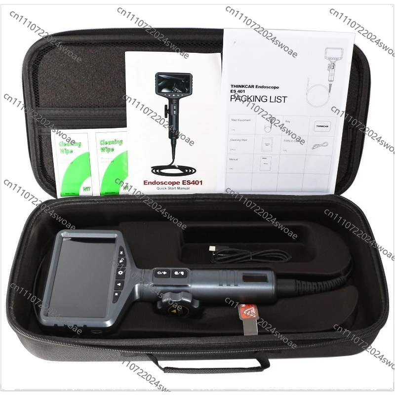ES401 Bidirectional 180° Industrial Pipe Endoscope HD Auto Repair Video Endoscope