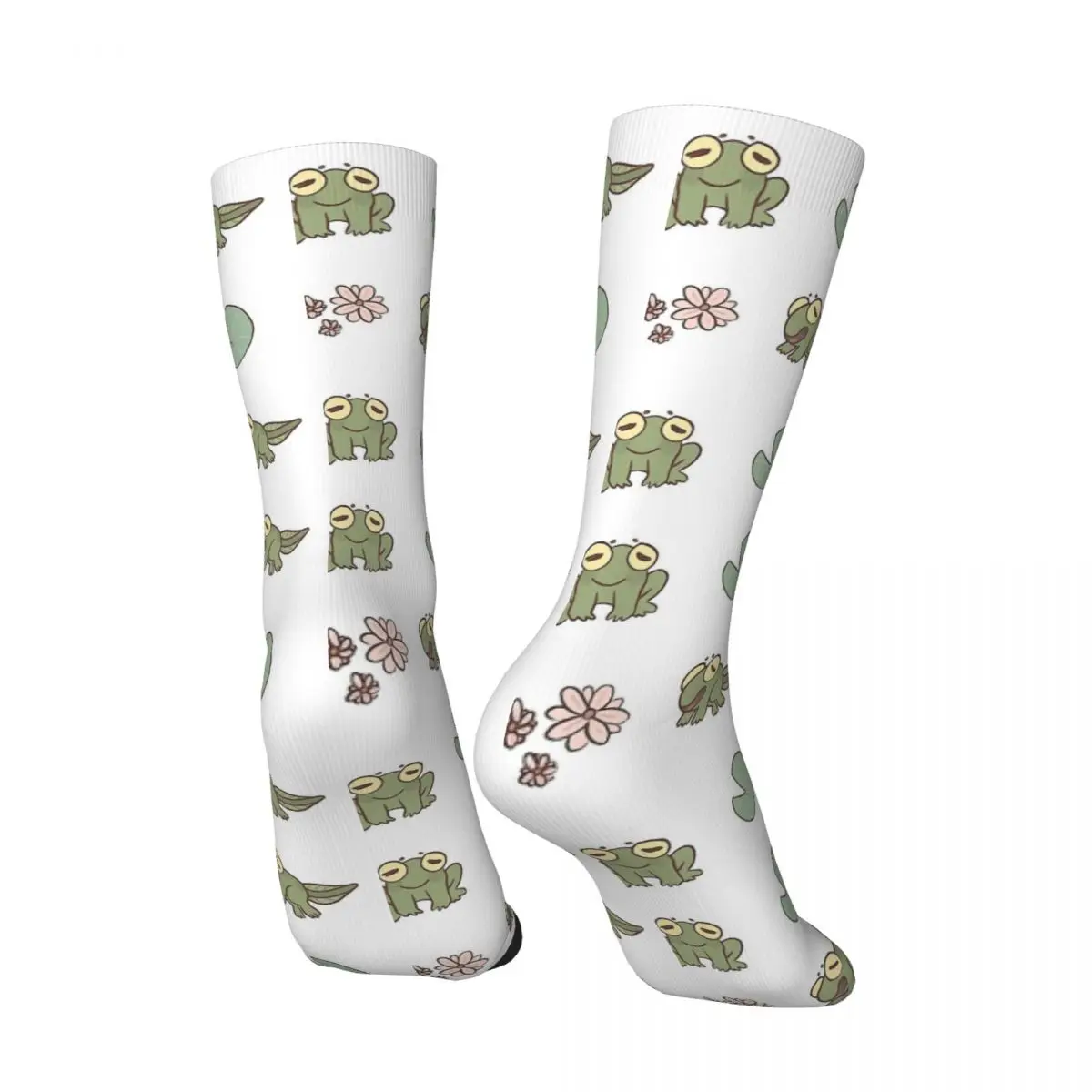 Hip Hop Retro Froggy Time Crazy Men's compression Socks Unisex Cottagecore Harajuku Seamless Printed Happy Crew Sock Boys Gift