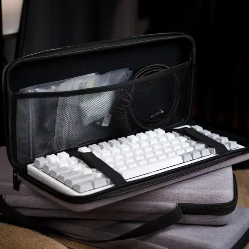 Estuche rígido para almacenamiento de teclado, funda protectora impermeable a prueba de polvo y a prueba de golpes para teclados mecánicos de 60/68/87/98/108 teclas