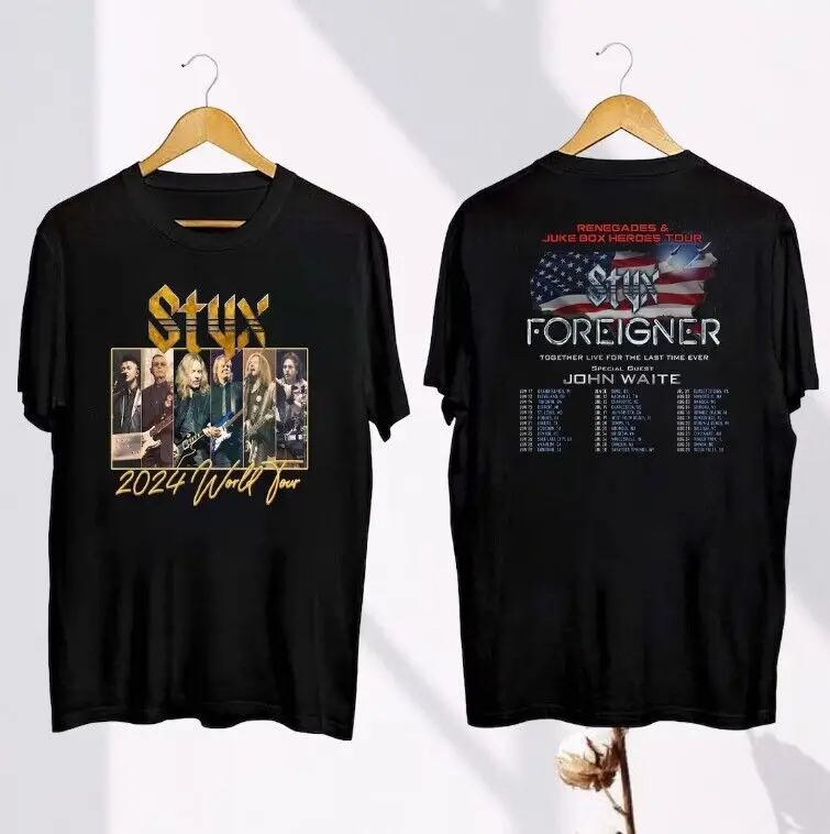 

Styx Band Tour 2024 Shirt, 2024 Styx And Foreigner Band Tour Shirt, Styx Fan Gif