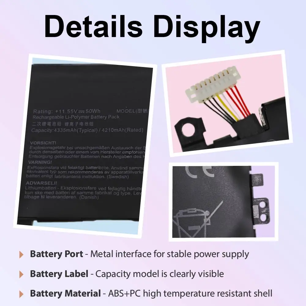 C31N1811 Laptop Battery Replacement for Asus ZenBook 14 UX433F UX433FA UX433FN RX433F RX433FA RX433FN BX433F BX433FN U4300F