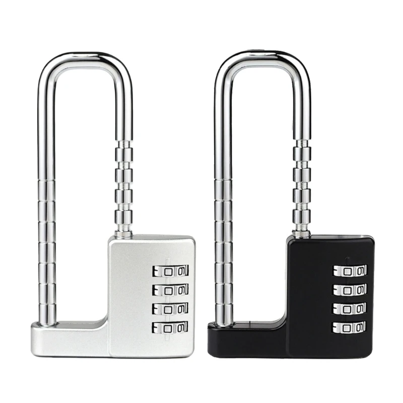 Multipurpose Long Shackles Padlock Combination Lock with Extendable Shackles Aluminum for Secure Lockers & Cabinet Access