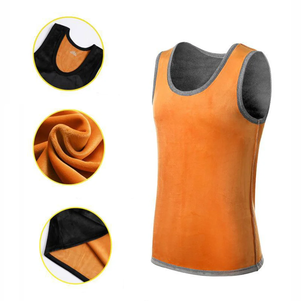 Warm Vest For Man Keep Warm Underwear Men Vest Men\'s Winter Thermo Shaping Large Size Male Vest Comfortable With Velvet