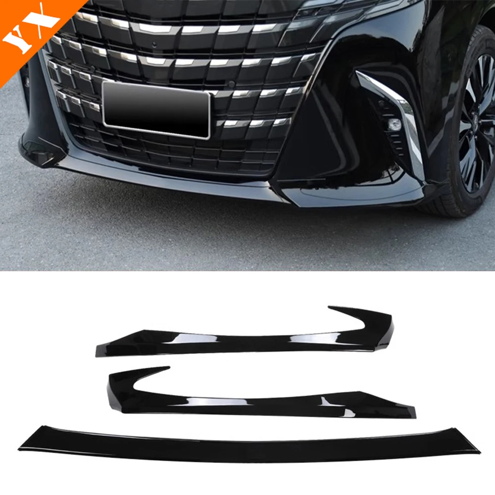 

For Toyota ALPHARD 2024-2026 Black Car Headlight Eyebrow Front Rear Bumper Protection Strips Window Strip Tail Door Decoration