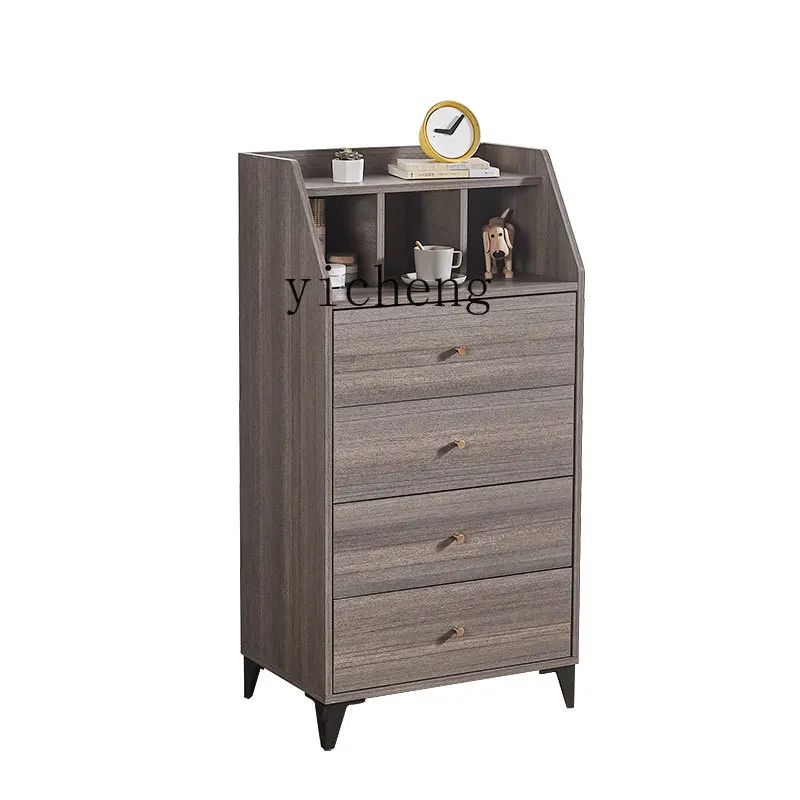 

ZC Simple Modern Solid Wood Chest of Drawers Five-Bucket Cabinet Bedroom Locker Living Room Storage Chest of Drawer