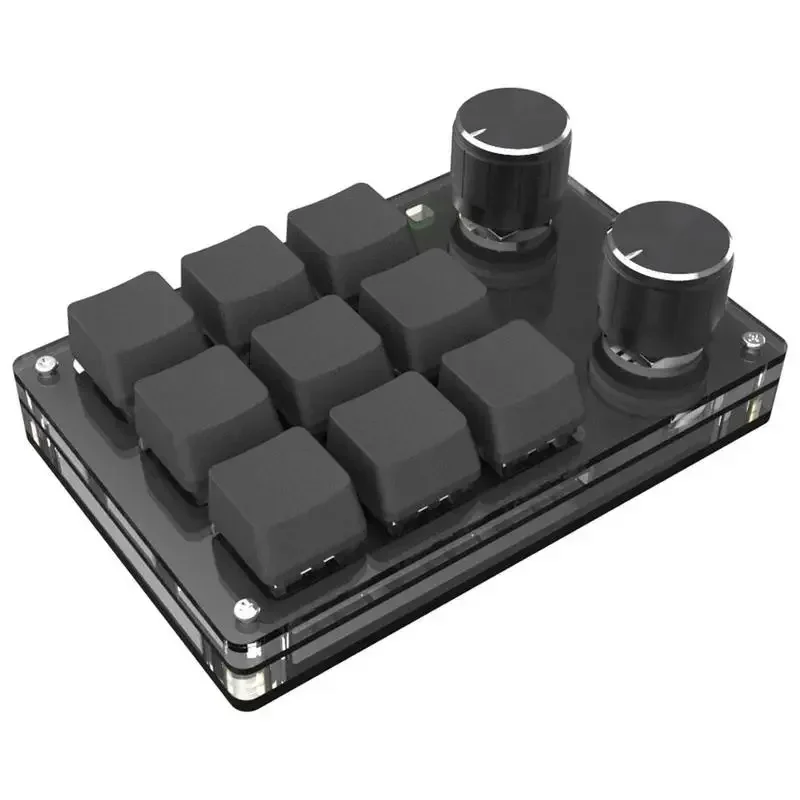 US.EU Bluetooth USB Custom 9 Keys 12 Keys Keyboard Volume Knob Programming Macro Gaming Photoshop Keypad Mechanical Keyboard