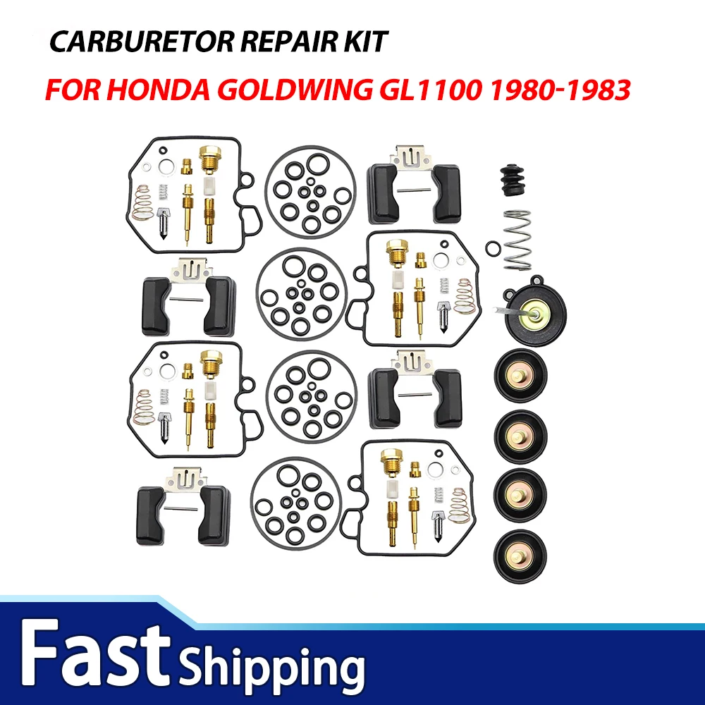 

4Sets For 1980-1983 Honda Goldwing GL1100 New Carburetor Carb Repair Rebuild Kit