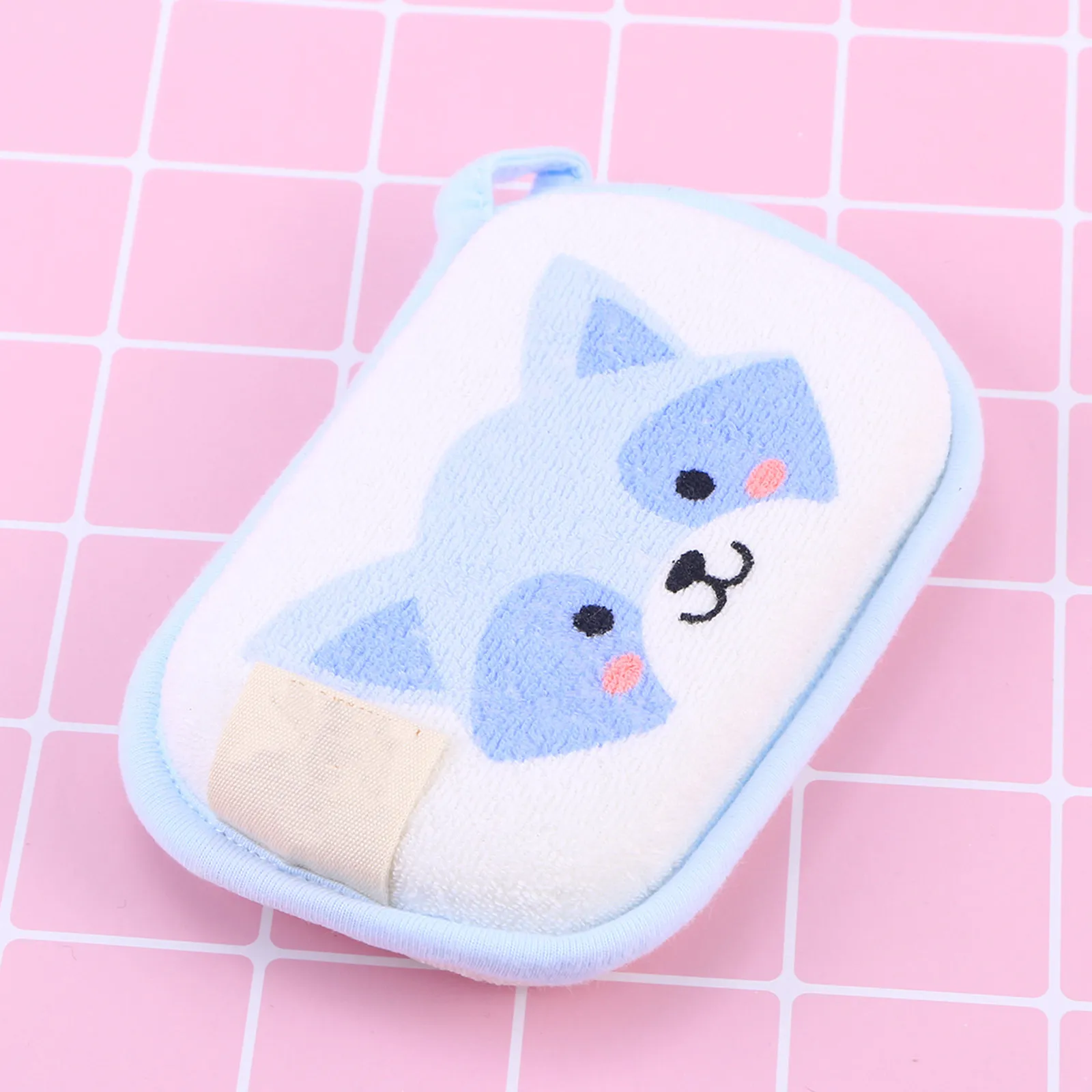 

Baby Bath Natural Cotton Soft Shower Sponge For Sensitive Skin Newborn Toddler Kids With Anti-Drop Belt Baby Bath Sponge