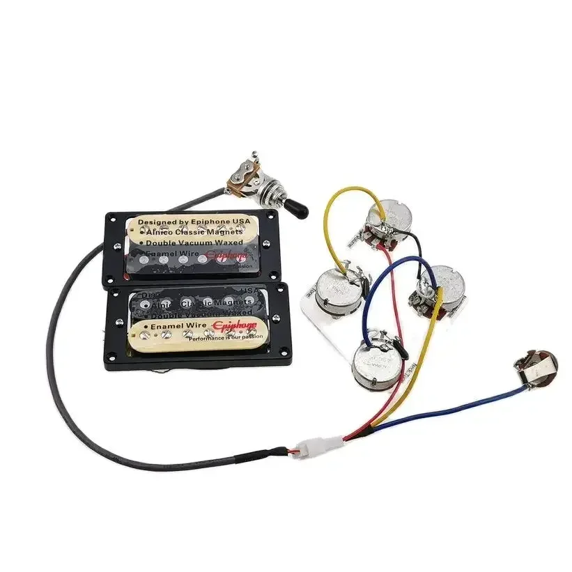 Ceramic 1c Zebra Original  Standard  Electric Guitar Humbucker Pickup with Harness Made in Korea
