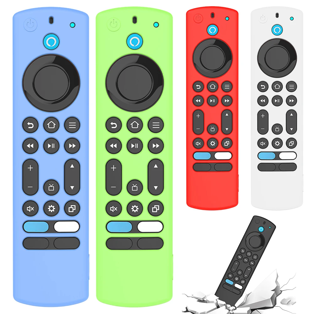 Custodia per telecomando in Silicone con custodia di ricambio per telecomando con cordino antiurto per Fire TV Alexa Voice Remote Cover