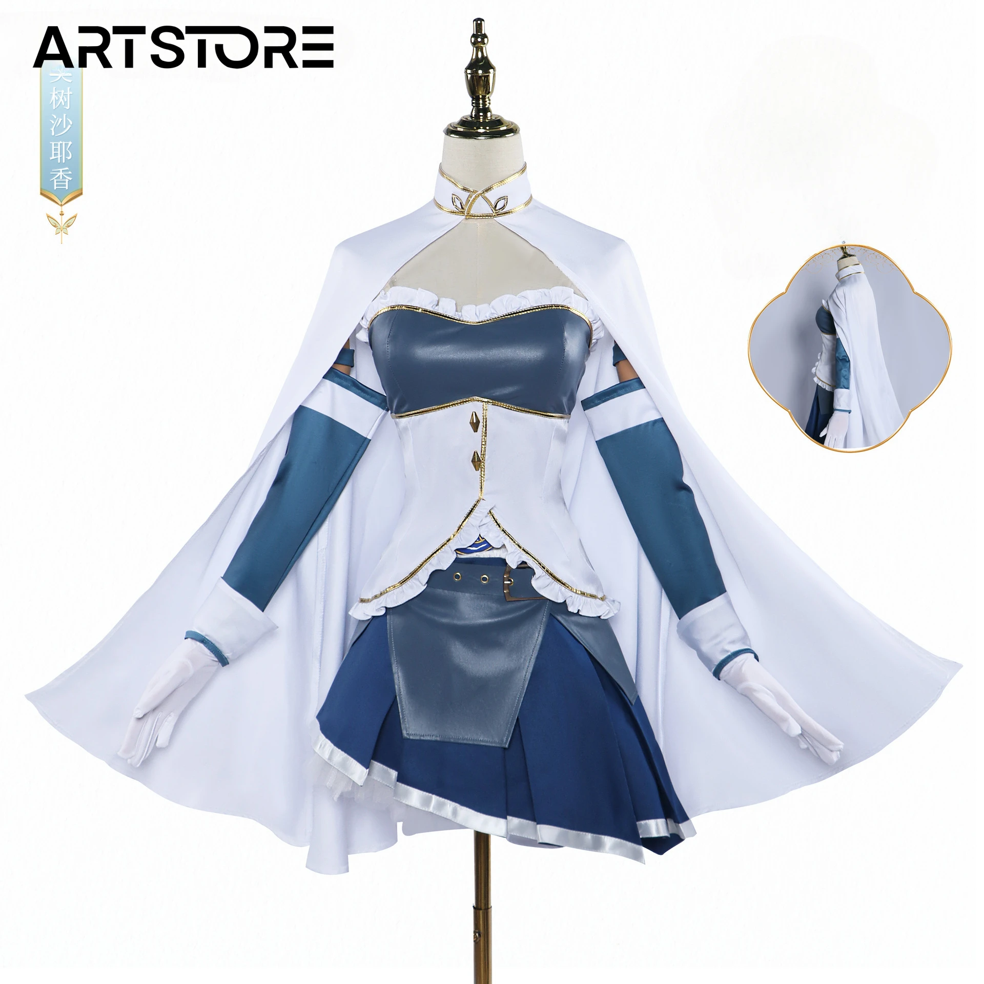 

Game Puella Magi Madoka Magica Miki Sayaka Cosplay Costume Role Play Comic Con Dress Hallowmas Party Wigs Anime Prop