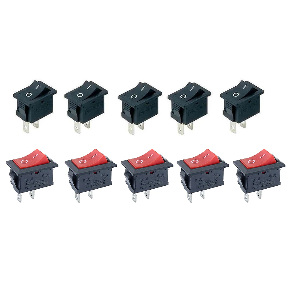 

Boat Rocker Switch SPST Rocker Switch Automotive Accessories Compact Design 10PCS Pack Single Pole SPST 125VAC 6A