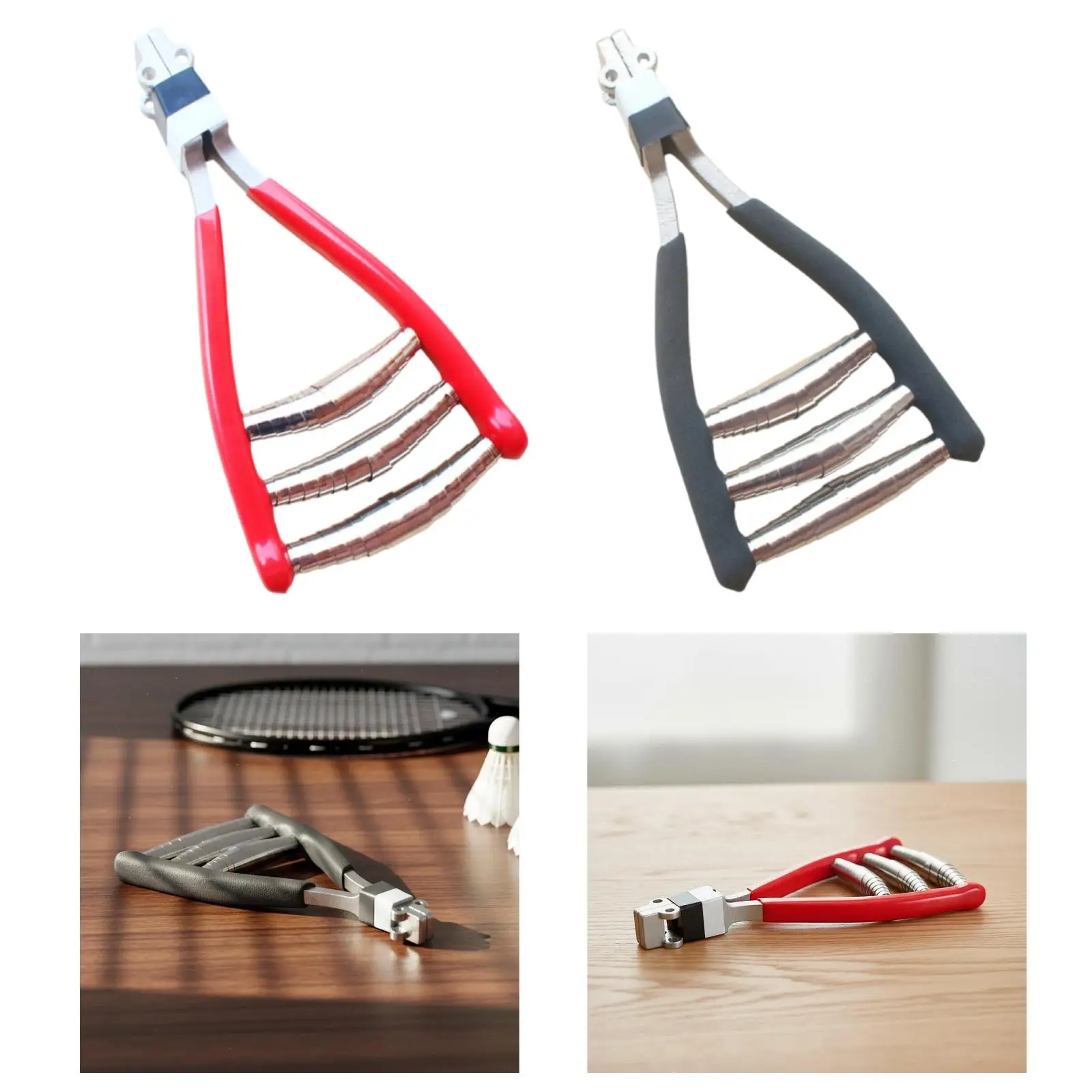 Tennis Stringing Starting Clamp Stainless Steel Wide Clip Ergonomic Handle Protective Cover for Precise Tension