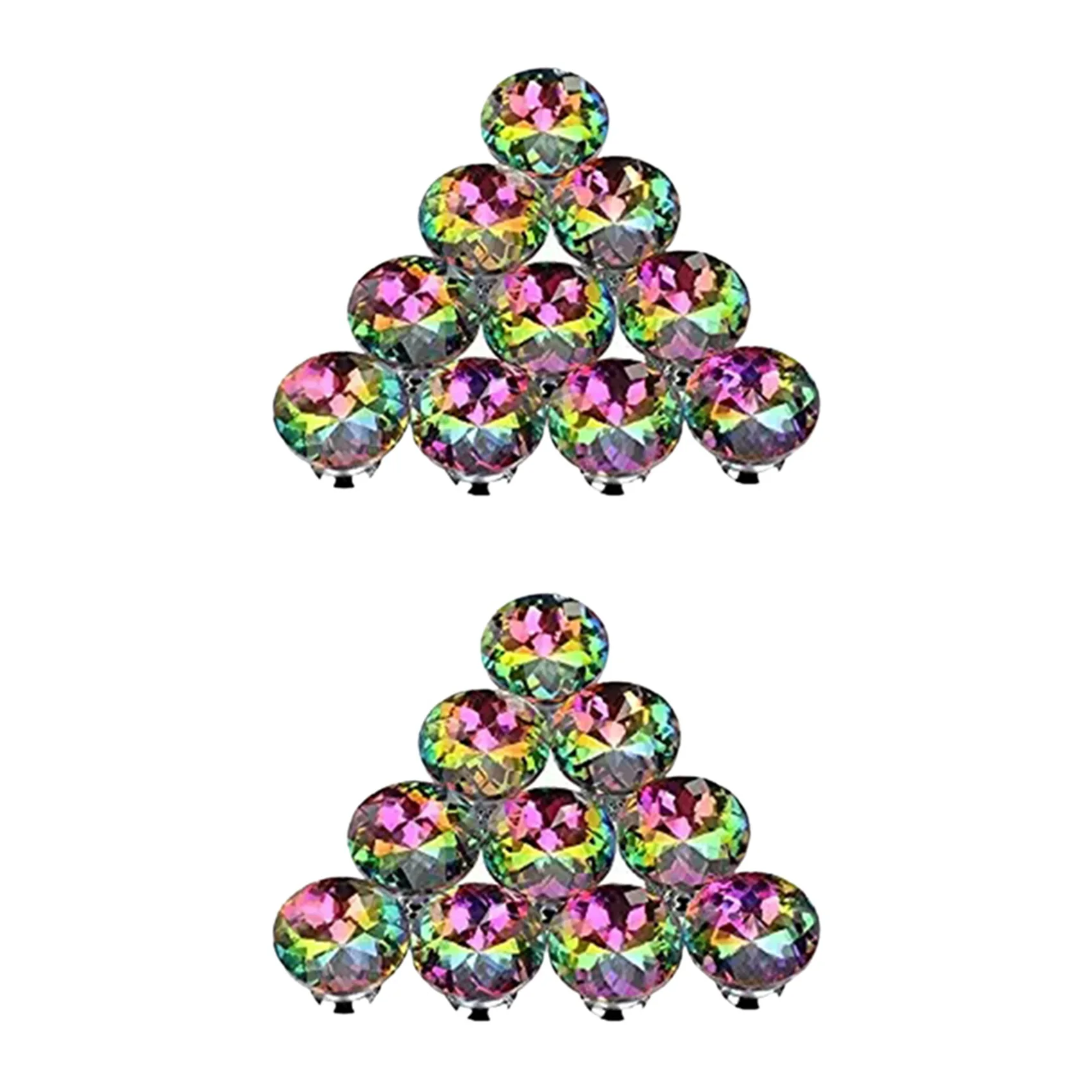 RALCA-20PCS 30MM Colorful Crystal Knobs Glass Cabinet Knobs Drawer Pulls Handle For Home Cabinet Drawer And Dresser