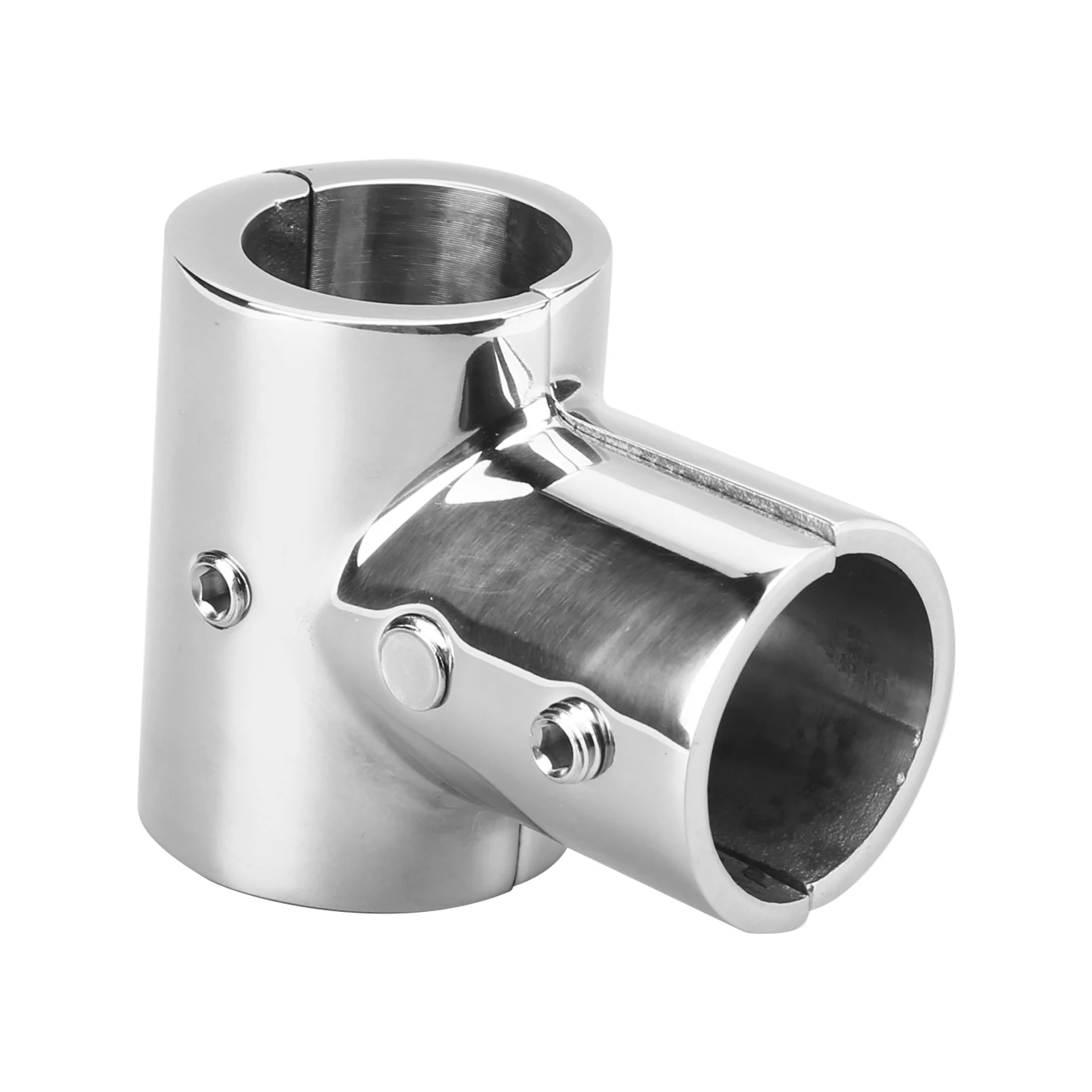 25mm Tee Pipe Connector T-Branch 90° Right Angle Separable OEM 316 Stainless Steel for Yacht Handrail Part
