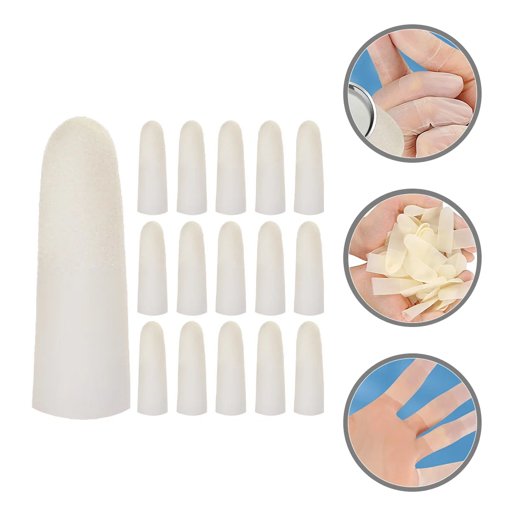 

100 Pcs Nail Polish Latex Finger Cots Protectors Protective Covers Gel Emulsion Fingertips Anti-static