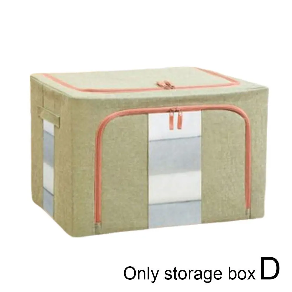 Visible Large Capacity Storage Box Portable Household Foldable Organizer Clothes Zipper Handles Container Dustproof With N1I9