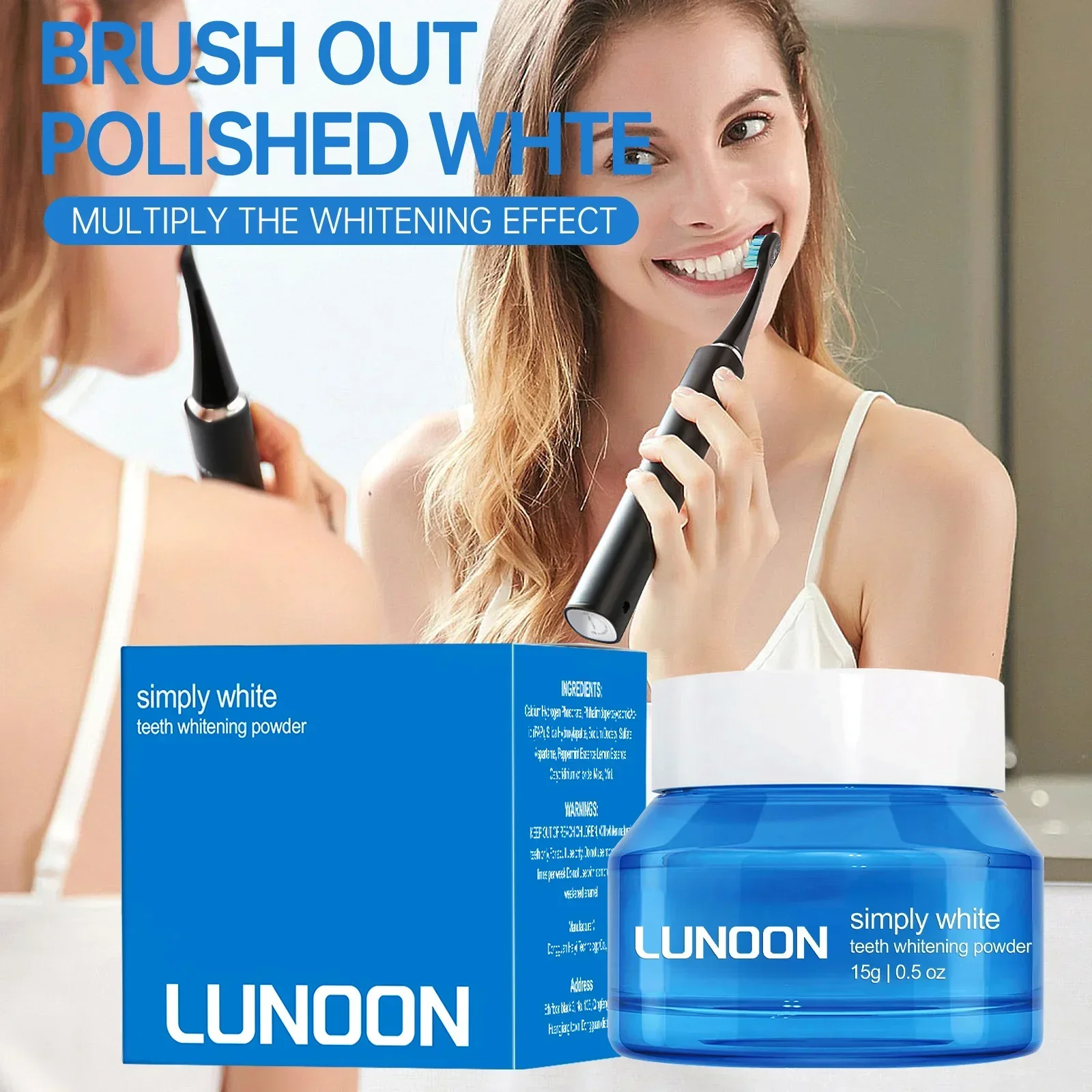 Stain Removal & Fresh Breath Teeth Powder - Purple Whitening Formula to Brighten Teeth & Improve Oral Odor, Daily Care.