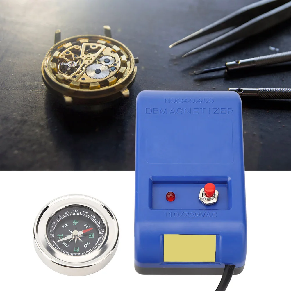 Demagnetizer +  Demagnetizer Watch Repair Degausser Electrical Demagnetizer Tools  Set for Watch Repair Degausser