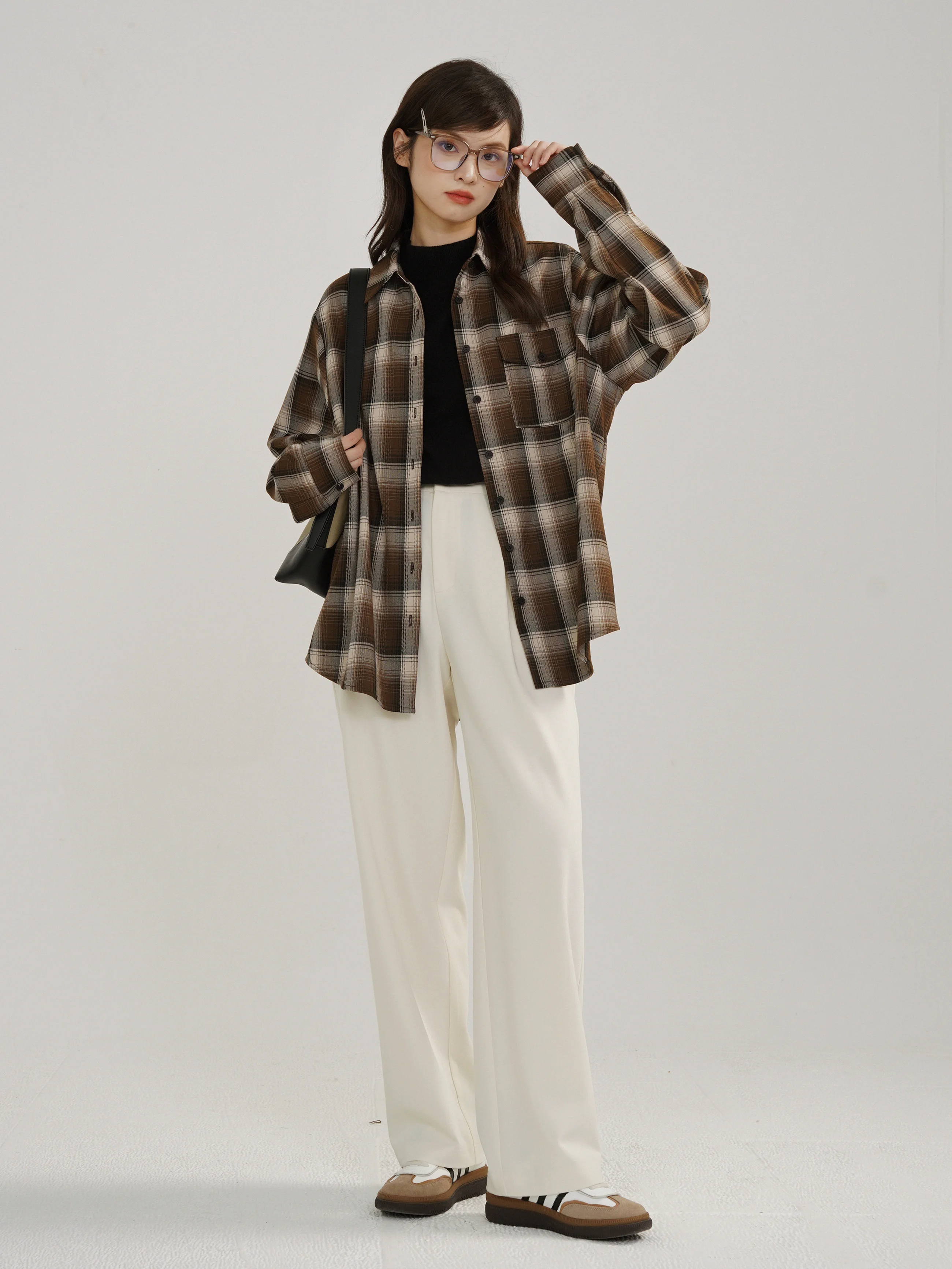 Elegant High Waist Wide Leg Pants Women Loose Straight Trousers Draped Design Autumn Casual Slimming Long Suit Pants Office Wear