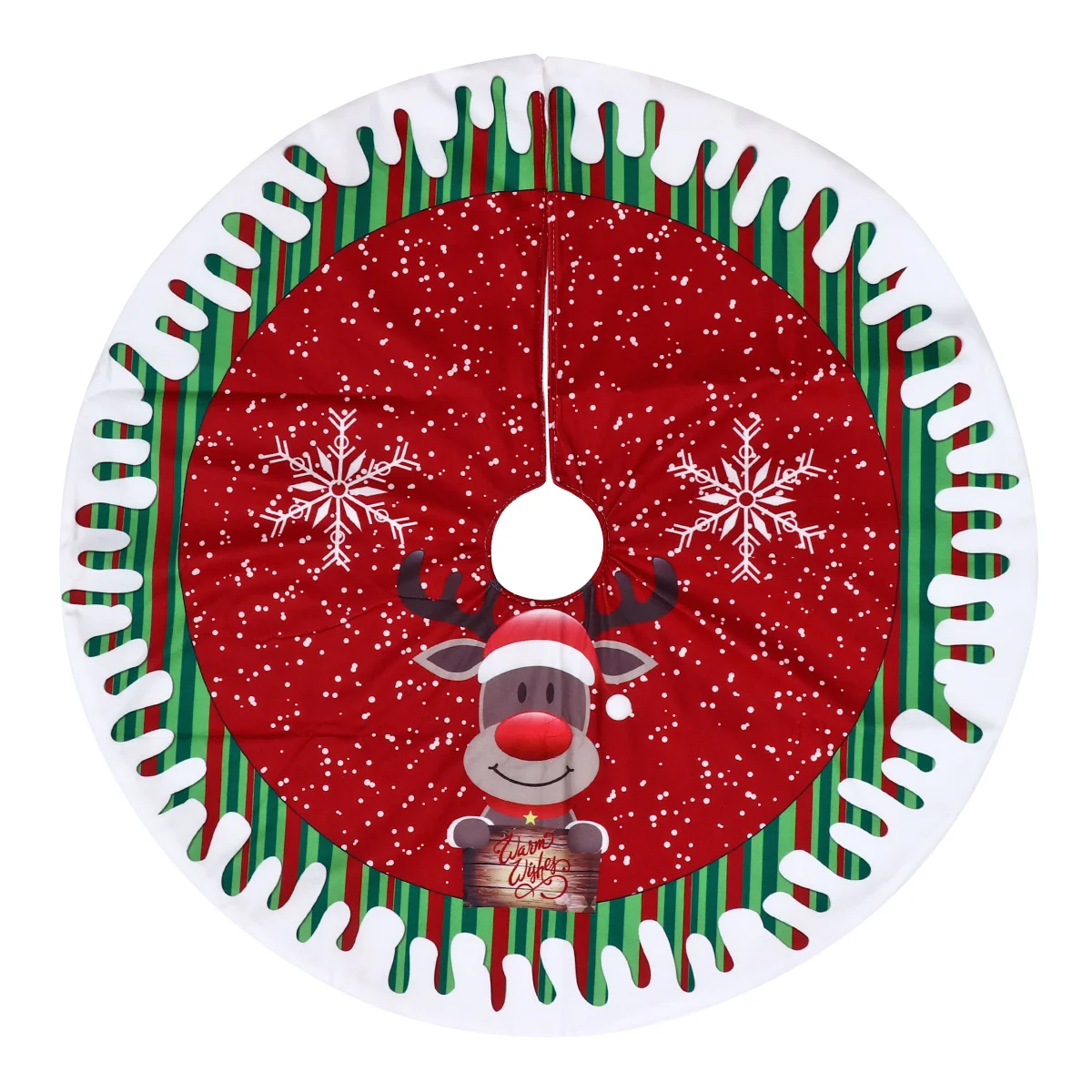 

1Pcs Christmas Tree Deer Skirt Comfortable Cloth Carpet Xmas Tree Bottom Cover Decoration Washable Ideal for Home Store Office