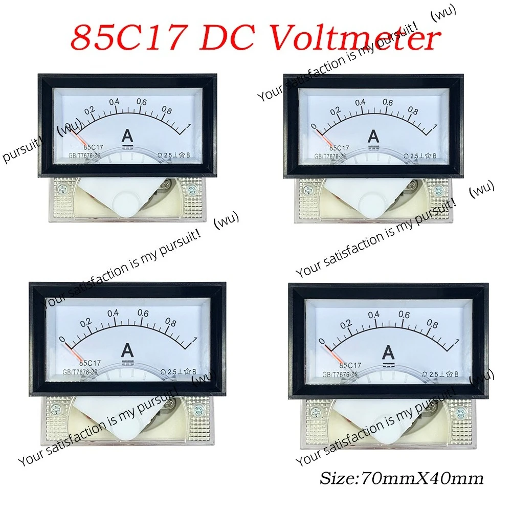 85C17 DC 1/2/3/5/10/15/20/30/50/75/100A Analog Panel Ammeter for Circuit Testing