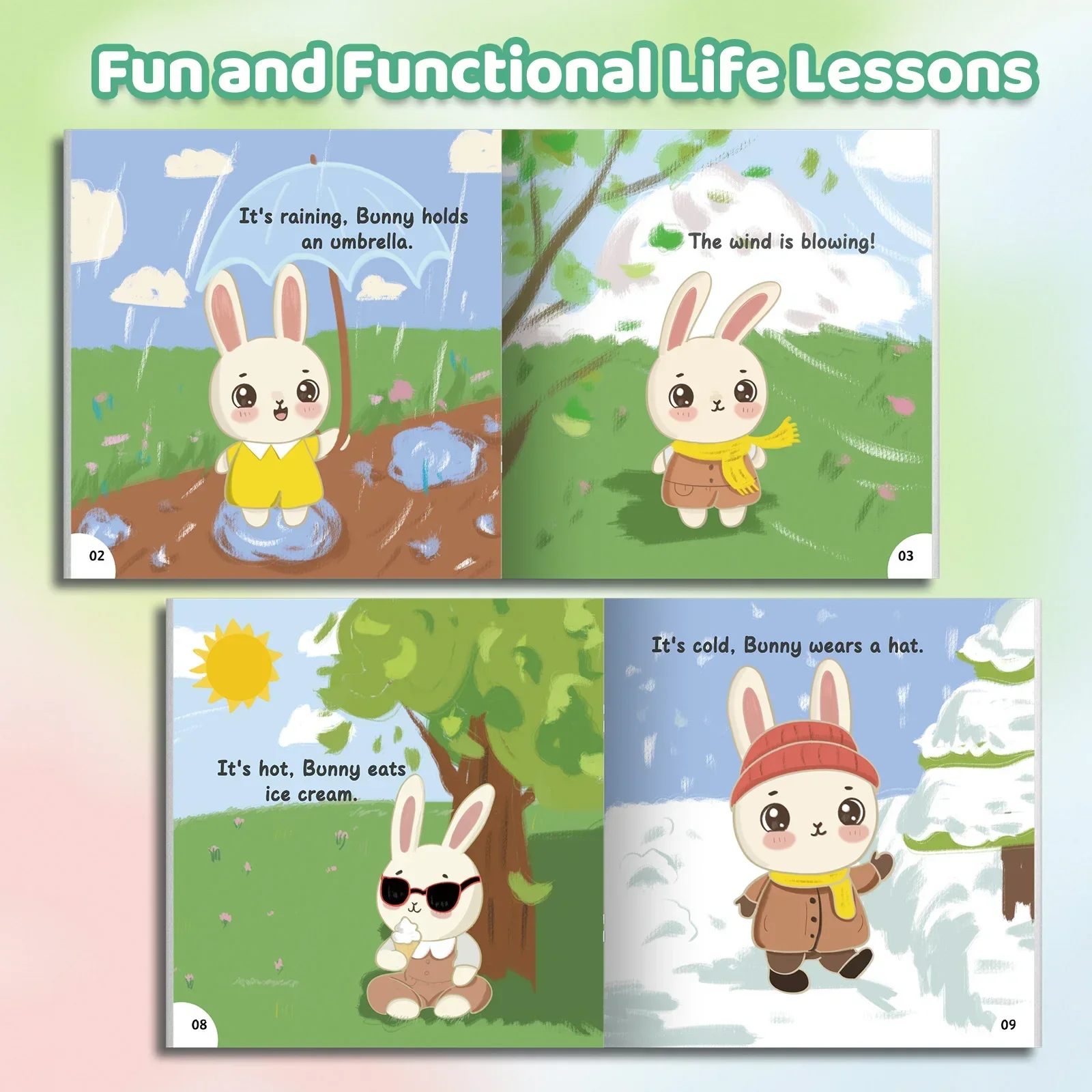 Little Rabbit Smart Enlightenment Series 10 Themes Learn Numbers Shapes Colors Kids Early Learning Educational Book - view 4