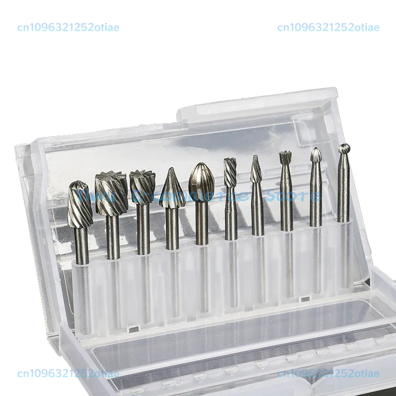 10Pcs Set Rotary Tools Router Bit 1/8