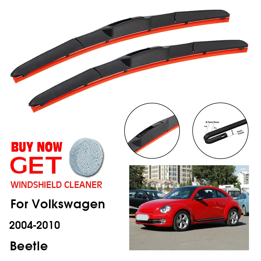 

Car Wiper For VW Volkswagen Beetle 21"+21" 2004-2010 Front Window Washer Windscreen Windshield Silica Gel Blades Accessories