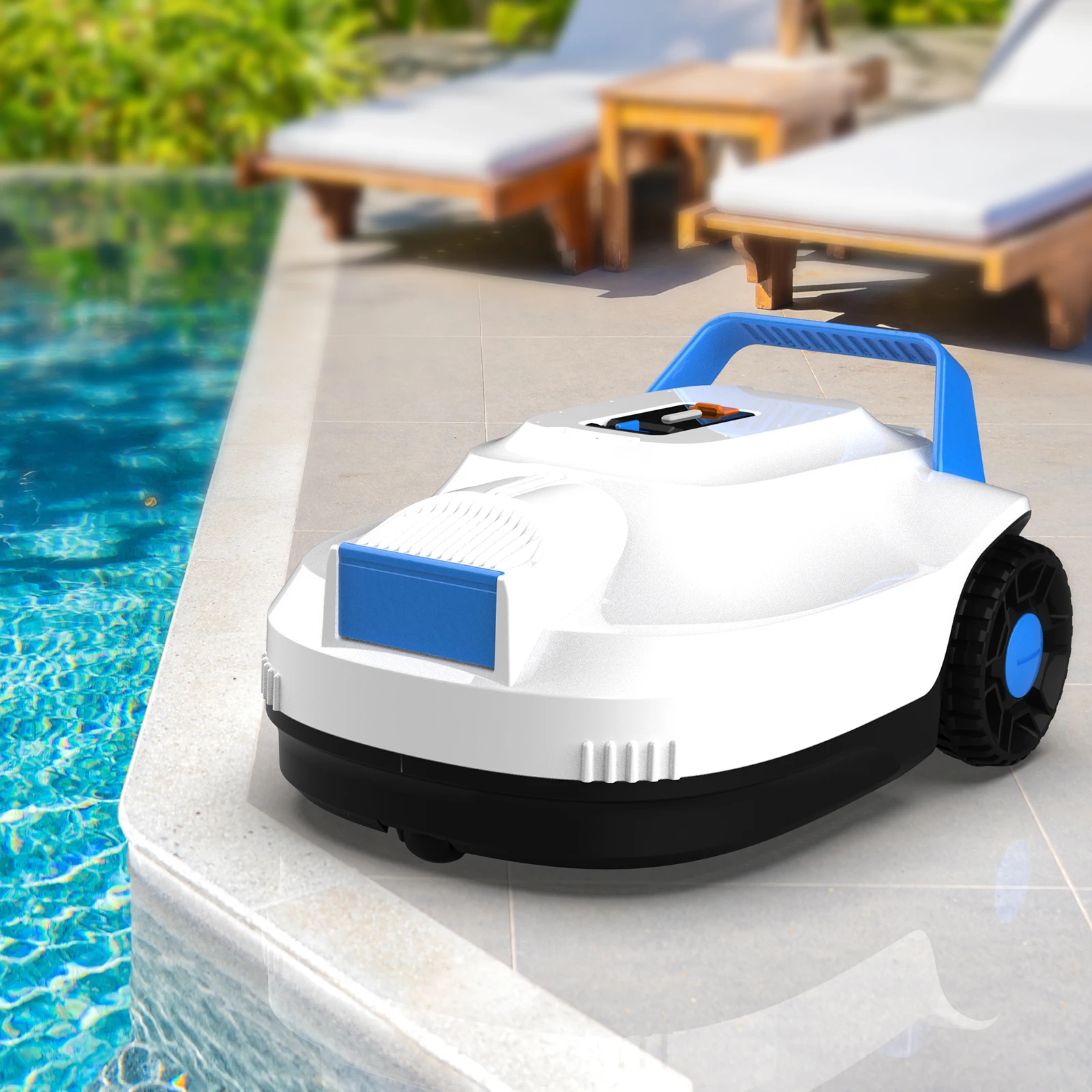 AIRROBO QD01 Specialized Cordless Smart Underwater Pool Cleaner Auto Wall-Climbing,High-Efficiency Filter Vacuu
