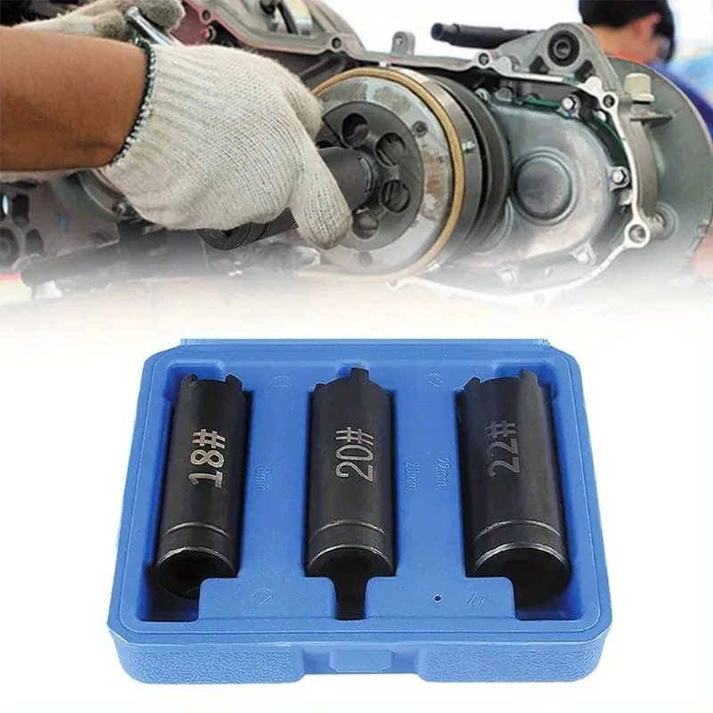 

Инструмент для снятия диска стартера, 3 шт., гаечный ключ для ремонта мотоцикла, инструмент с четырьмя когтями, гайка сцепления мотоцикла, 18 мм, 20 мм, 22 мм
