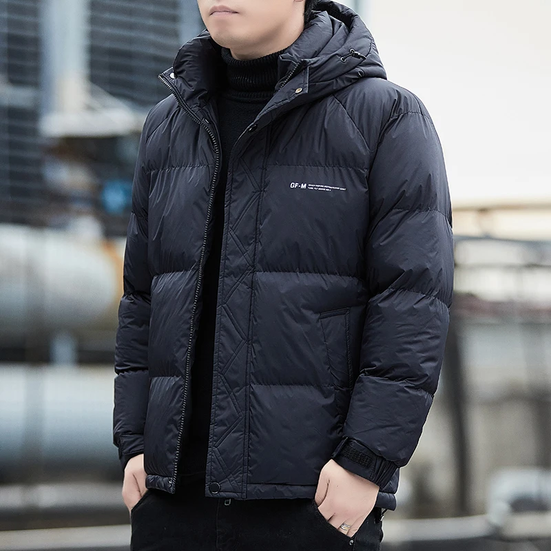Men\'s Clothing Solid Color Zipper Pockets Hooded Cardigan Long Sleeve Autumn Winter Boyfriend Coats Jackets Classic Trendy Tops