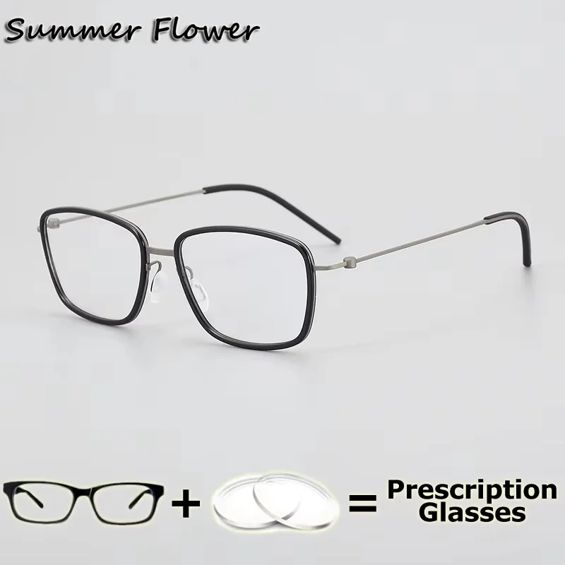 

Prescription Glasses Men Optical Ultra Light Screwless Myopia Lens Multifocal Progressive Ttianium Fashion Spectacle Men