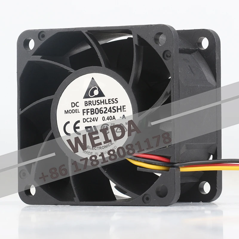 6CM Cooling Fan Delta 24V 0.40A AC EC 6038 Industrial Inverter Large air Volume Double Ball FFB0624SHE
