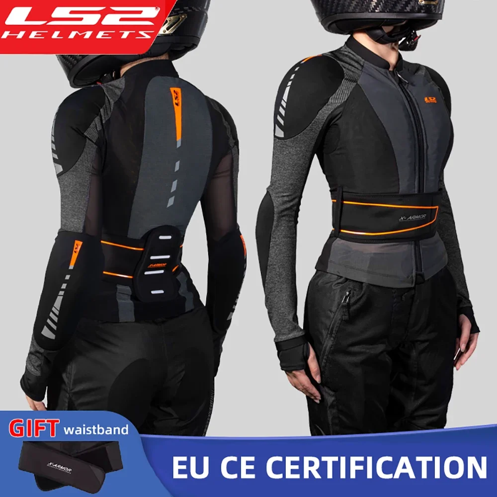 

LS2 Original Men Women Motocross Riding Clothing Jacket Motorcycle Soft Armor Jacket Summer Breathable X-Armor Motorbike Jacket