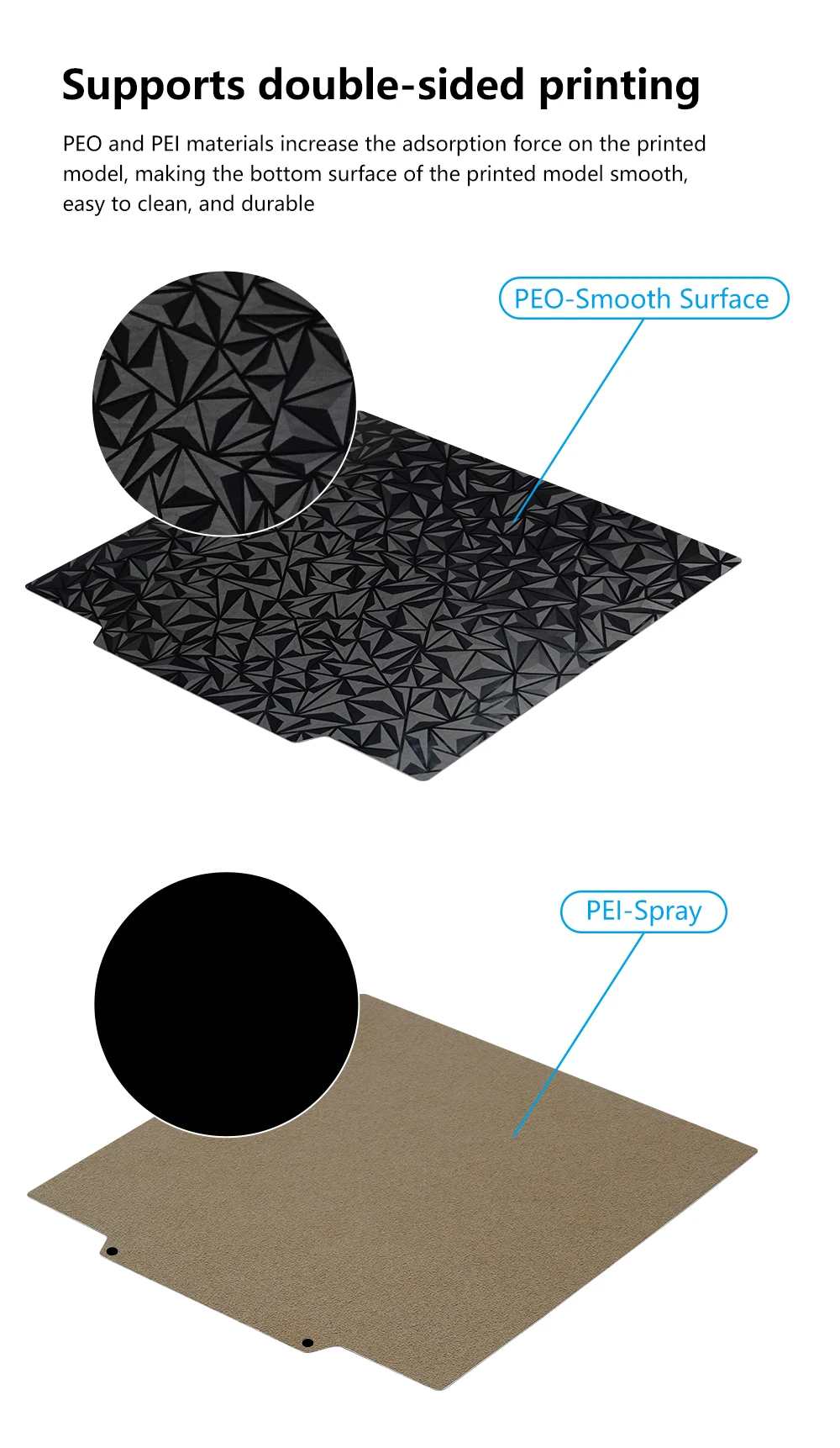 Pei-Texturblatt 235 x 235 für Ender 3 Elegoo Neptune 4 Pro Pet Peo Pey magnetische Bauplatte Federstahl 3D-Drucker beheiztes Bett – Detail 10