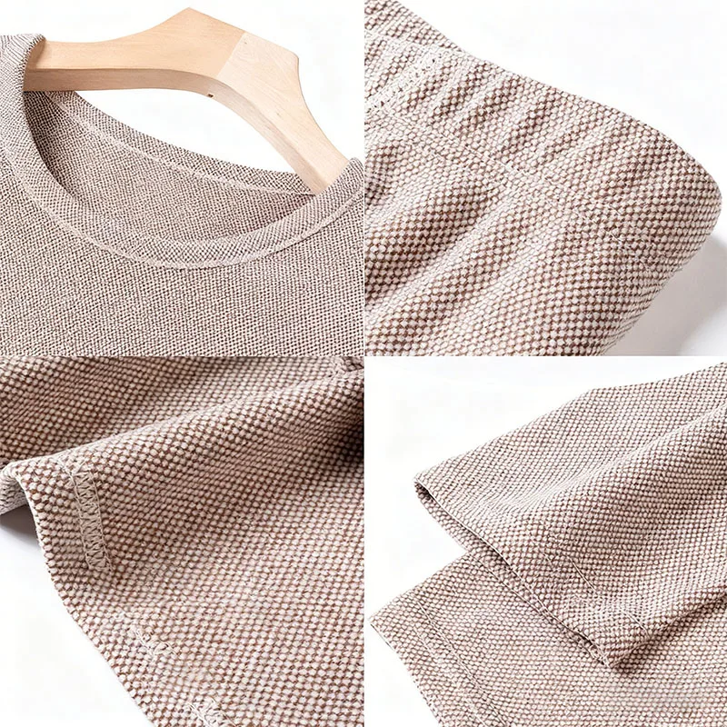 أطقم ملابس داخلية حرارية للرجال منقوشة بالورود تحافظ على الدفء مبطنة بالصوف ورقبة دائرية وأكمام طويلة بيجامات حرارية لخريف وشتاء