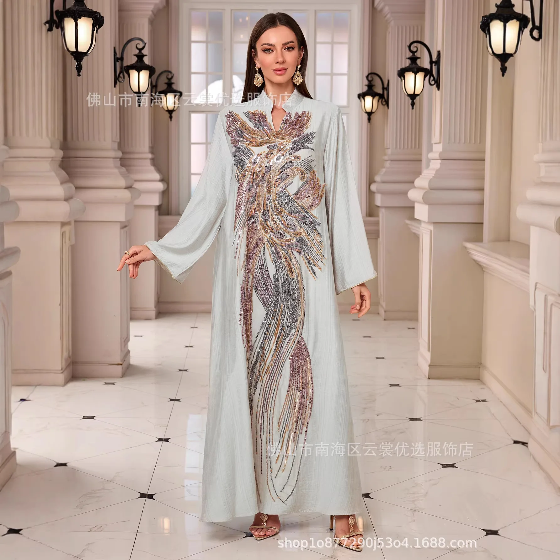 Eid Abaya Women Seq…