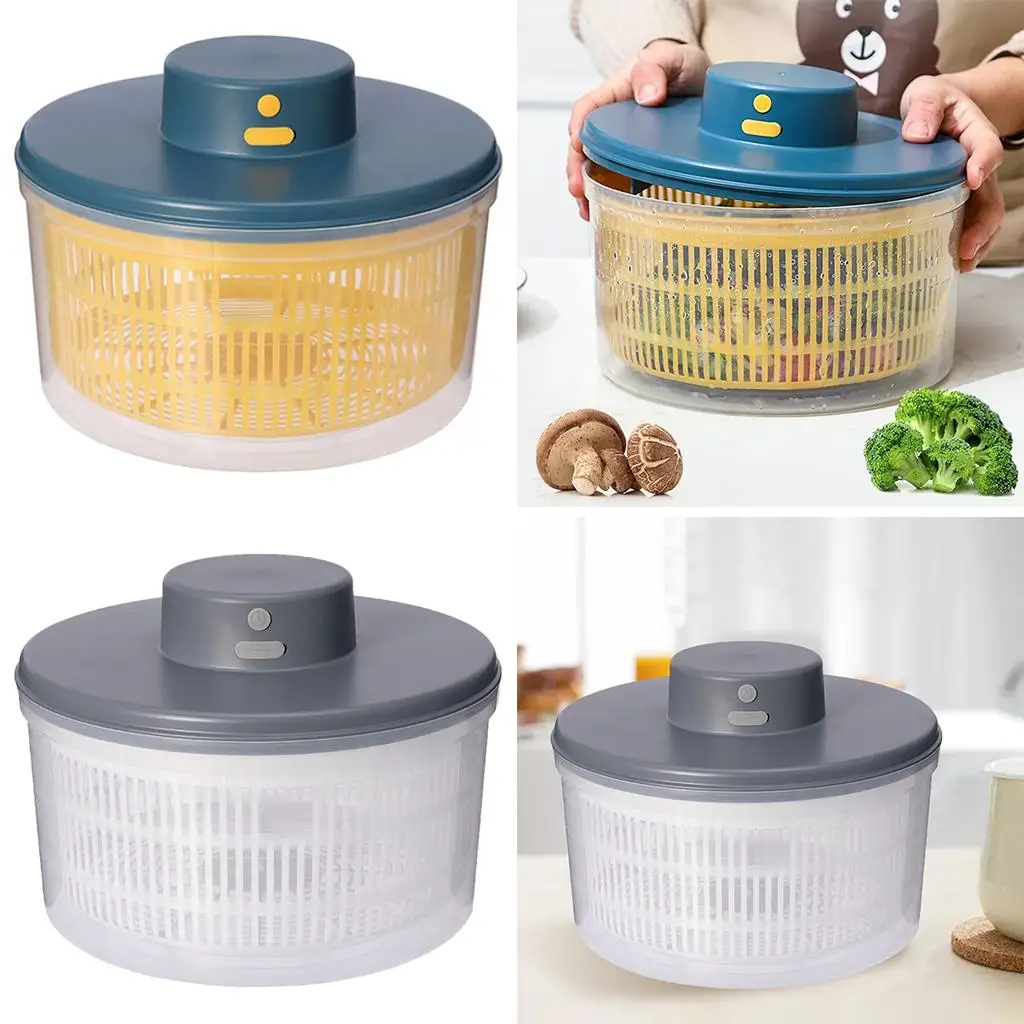 Convenient Electric Salad Spinner Quick Dry Washing Storage Spin Drying Dry Kitchen Tools