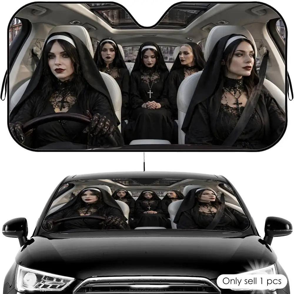 

Hello Beautiful Makeup Sun Visor Car Front Windshield Shade UV Block Heat Shield Foldable Universal Fit Cover