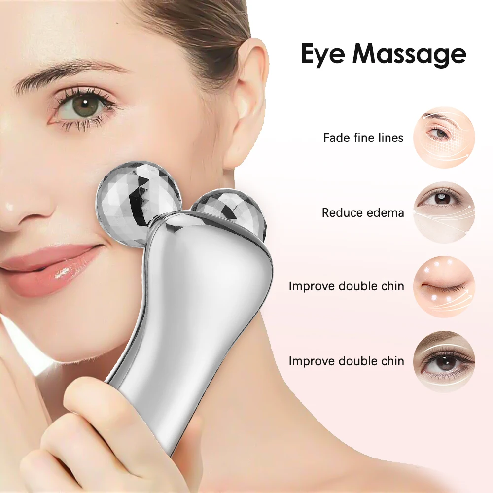 4D pulse roller massager,neck and face introduction,skin rejuvenation and beauty device,handheld electric V-face device