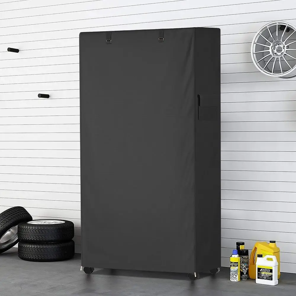 غطاء تخزين خارجي مقاوم للماء 600D، 36W x 24D x 72H للأرفف السلكية، مقاوم للغبار مع إغلاق بسحاب #2