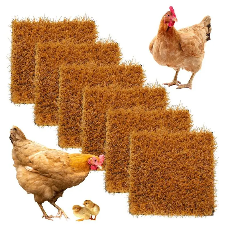 

AB42-Washable Chicken Nesting Pads Nesting Pads For Chicken Coop Artificial Grass Rug For Laying Eggs